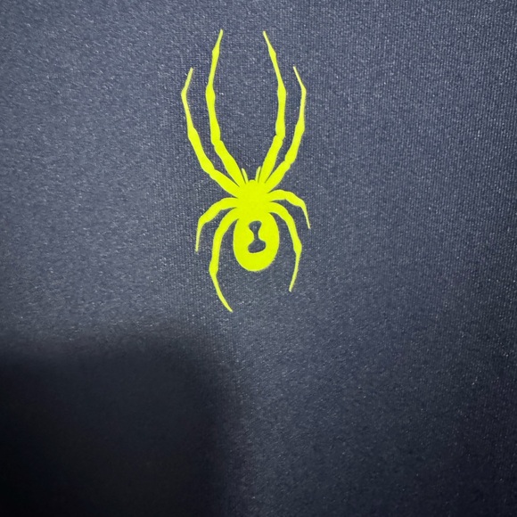 Spyder- Men's Blue and Neon Green Rash Guard. Size XXL - Picture 4 of 7